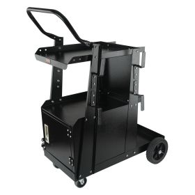 VEVOR Welding Cart, 2-Tier Heavy Duty Welder Cart with Anti-Theft Lockable Cabinet, 265LBS Weight Capacity, 360Â° Swivel Wheels