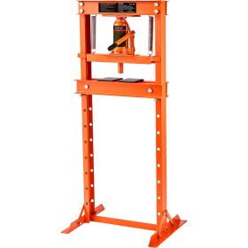 VEVOR Hydraulic Shop Press, 12 Ton H-Frame Hydraulic Garage/Shop Floor Press, Adjustable Shop Press with Press Plates