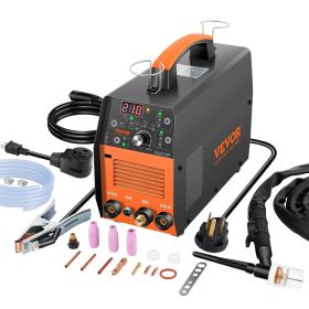 VEVOR 210Amp TIG Welder, Welder TIG 3 in 1, 110/220V Dual Voltage HF TIG/Stick/Clean Welding Machine w/Pulse, IGBT Inverter & Torch