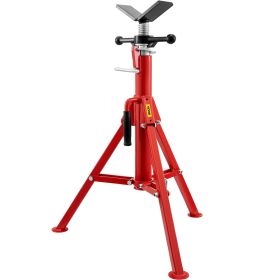 VEVOR V Head Pipe Stand 1/8"-12" Capacity,Adjustable Height 28"-52Â”,Pipe Jack Stands 2500 lb. Load Capacity,Portable Folding Pipe Stands