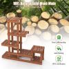 6 Tier Wood Plant Stand with High Low Structure