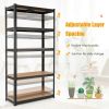 Adjust 30 x60 Inch 5 Level Garage Tool Shelf Storage