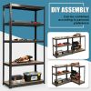 72 Inch Storage Rack with 5 Adjustable Shelves for Books Kitchenware