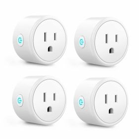 Bluetooth WiFi Smart Plug - Smart Outlets Work with Alexa; Google Home Assistant; Remote Control Plugs with Timer Function; ETL/FCC/Rohs Listed Socket (Number of Items: 4)