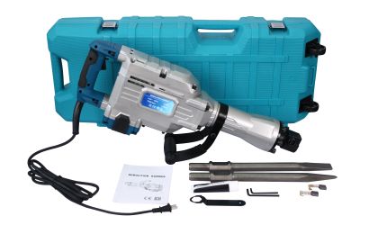 1700W 1900 BPM Electric Demolition Jack Hammer 1-1/8 Inch SDS-Hex Heavy Duty Concrete Pavement Breaker Drills Kit (Color: as Pic)