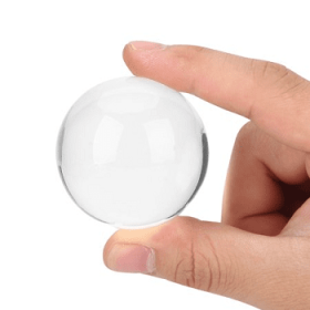 Solid Clear Acrylic Precision Ball +/-0.005", Transparent Small PMMA Resin Spheres (QTY: 2, size: 1.77")