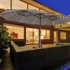 15 Feet Double-Sided Patio Umbrella with 48 LED Lights